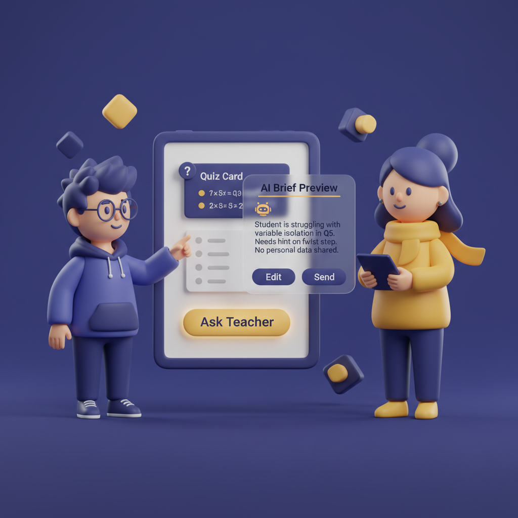 Section 1 illustration: Teacher Help Queue: An AI Brief That Respects Student Privacy AND Teacher Time