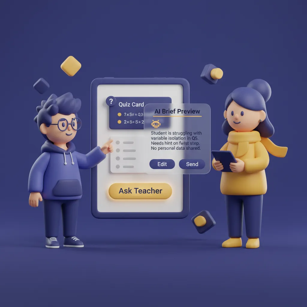Section 1 illustration: Teacher Help Queue: An AI Brief That Respects Student Privacy AND Teacher Time
