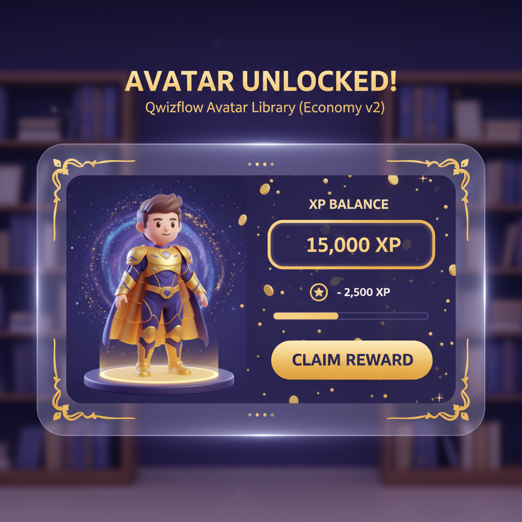 Section 2 illustration: Avatar Library (Economy v2): An Avatar Wardrobe You EARN, Not Buy