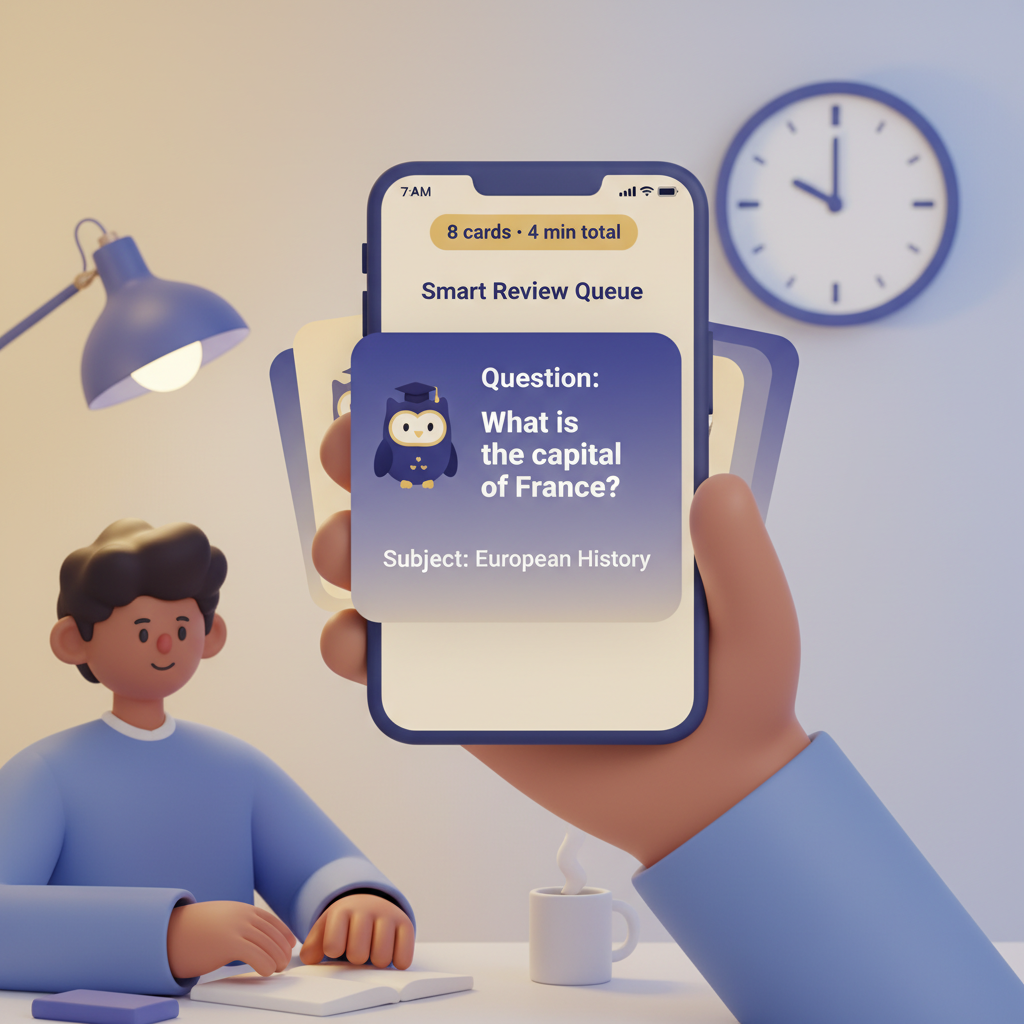 Section 2 illustration: Smart Review Queue: How Qwizflow Ranks 200 Due Cards Down To 8 Worth Doing Now