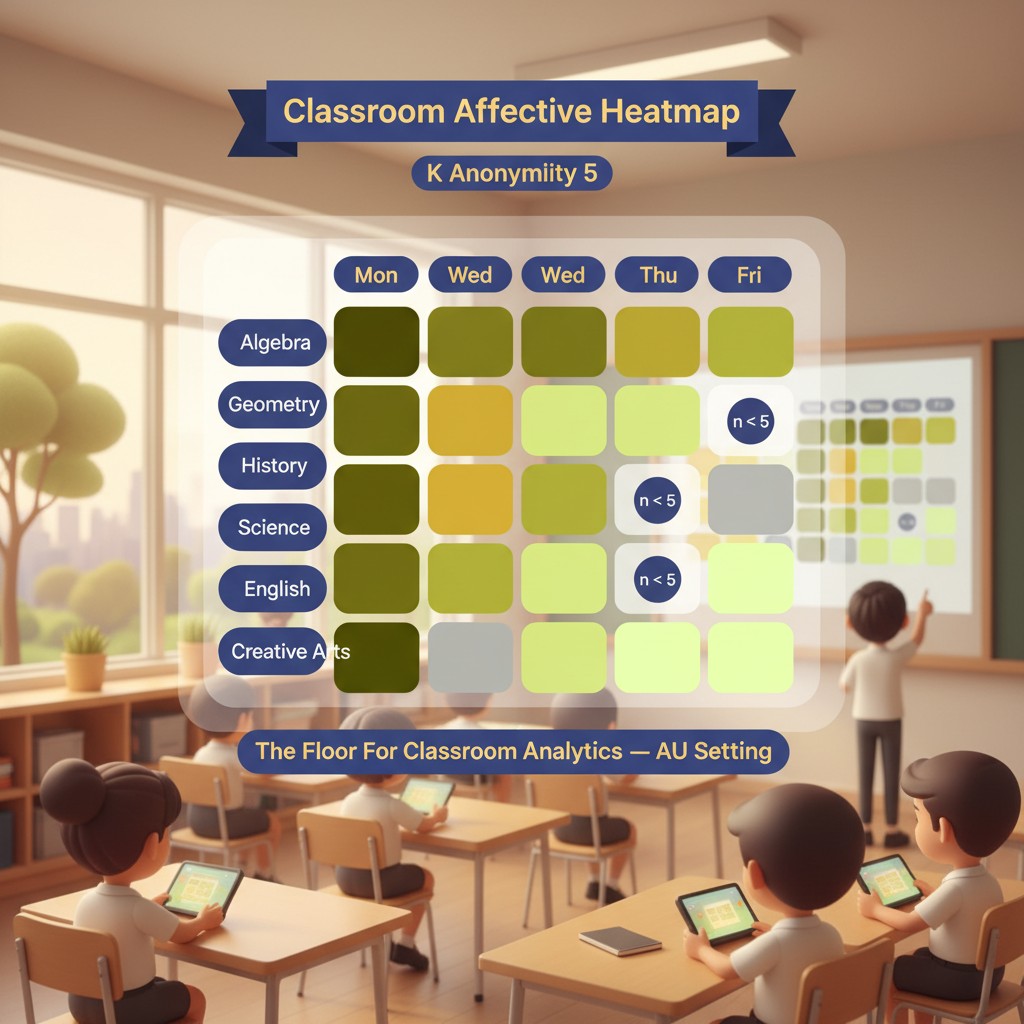 Classroom Affective Heatmap: K Anonymity 5: The Floor For Classroom Analytics
