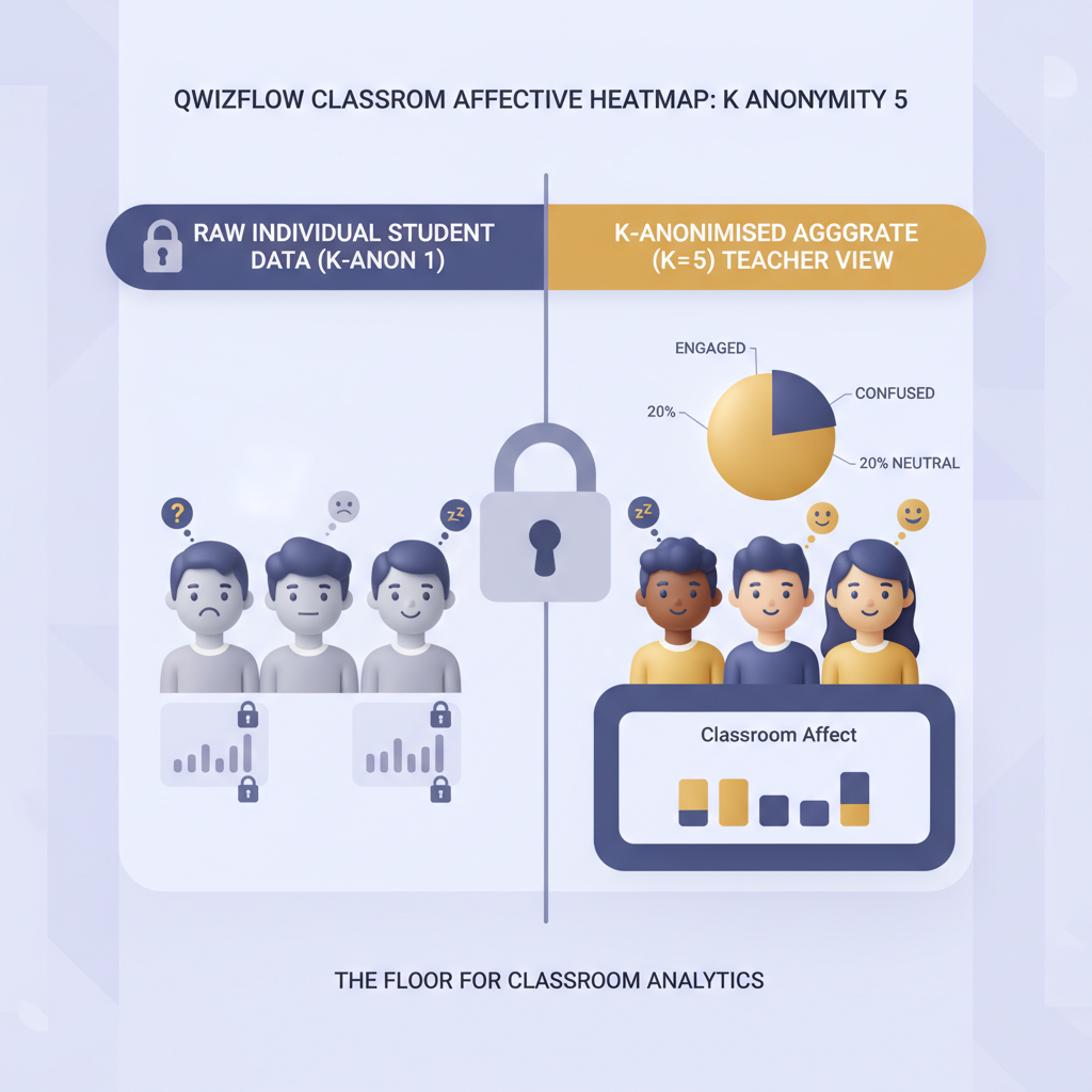 Section 2 illustration: Classroom Affective Heatmap: K Anonymity 5: The Floor For Classroom Analytics