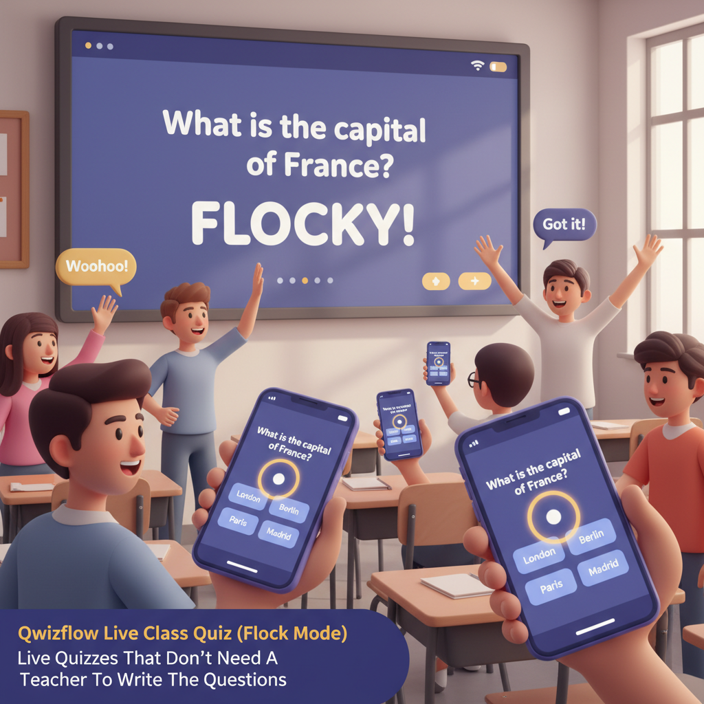 Live Class Quiz (Flock Mode): Live Quizzes That Don'T Need A Teacher To Write The Questions